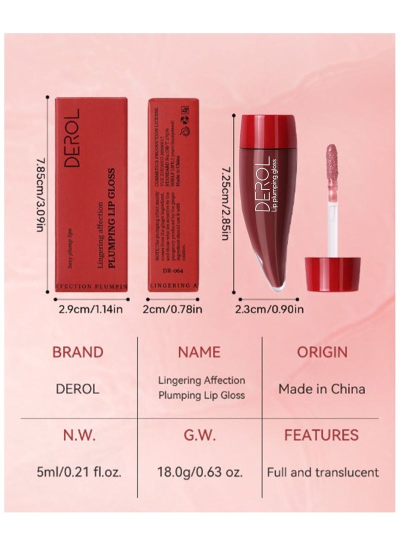 DEROL Lingering Affection Plumping Lip Gloss 04# Desire - Image 5