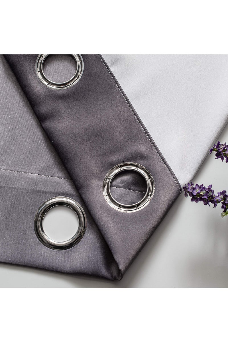 KYD 2 Panel Blackout Curtains,Darkening Curtains Decorative Thread Foil Blackout Curtains, Thermal Insulated Room Darkening Curtains for Bedroom Living Room 214x132 cm - Image 5