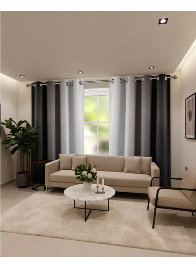 كي واي دي ستائر التعتيم ، ستائر التعتيم ذات الخيوط الزخرفية ، ستائر تعتيم الغرفة المعزولة حراريا لغرفة المعيشة في غرفة النوم 214x132 cm - Image 1