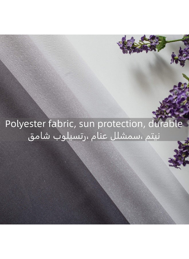 كي واي دي ستائر التعتيم ، ستائر التعتيم ذات الخيوط الزخرفية ، ستائر تعتيم الغرفة المعزولة حراريا لغرفة المعيشة في غرفة النوم 214x132 cm - Image 3