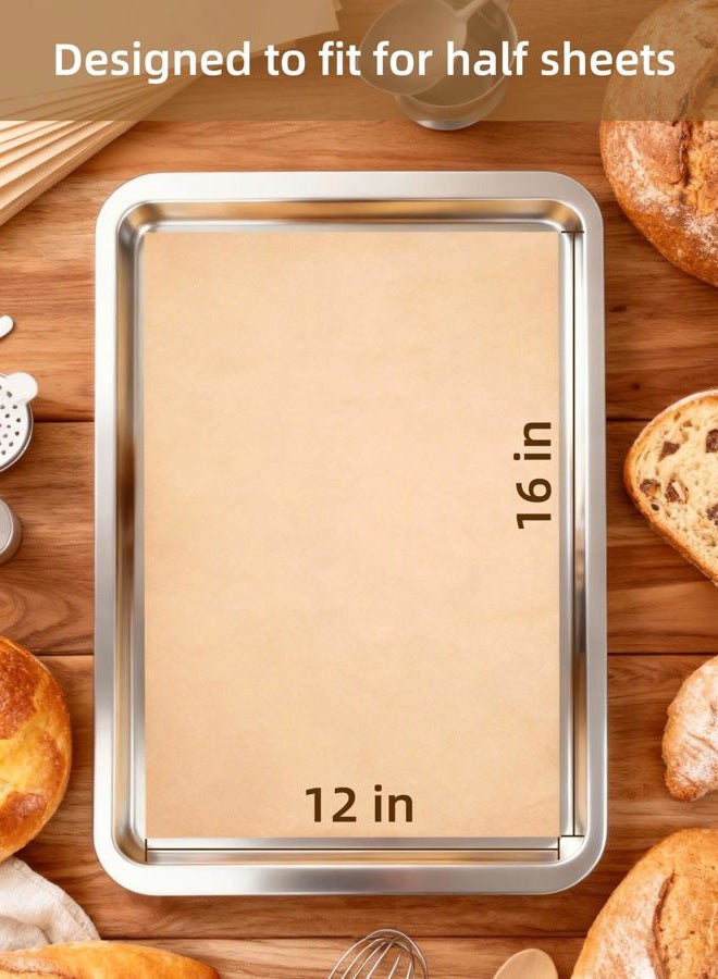 Avirho Parchment Paper Baking Sheets, 12x16IN Precut Non-Stick Parchment Paper for Baking, Grilling, Air Fryer, Steaming-Unbleached Parchment Sheets for Bread Cup Cake Cookie And More, 220 Sheets - Image 2