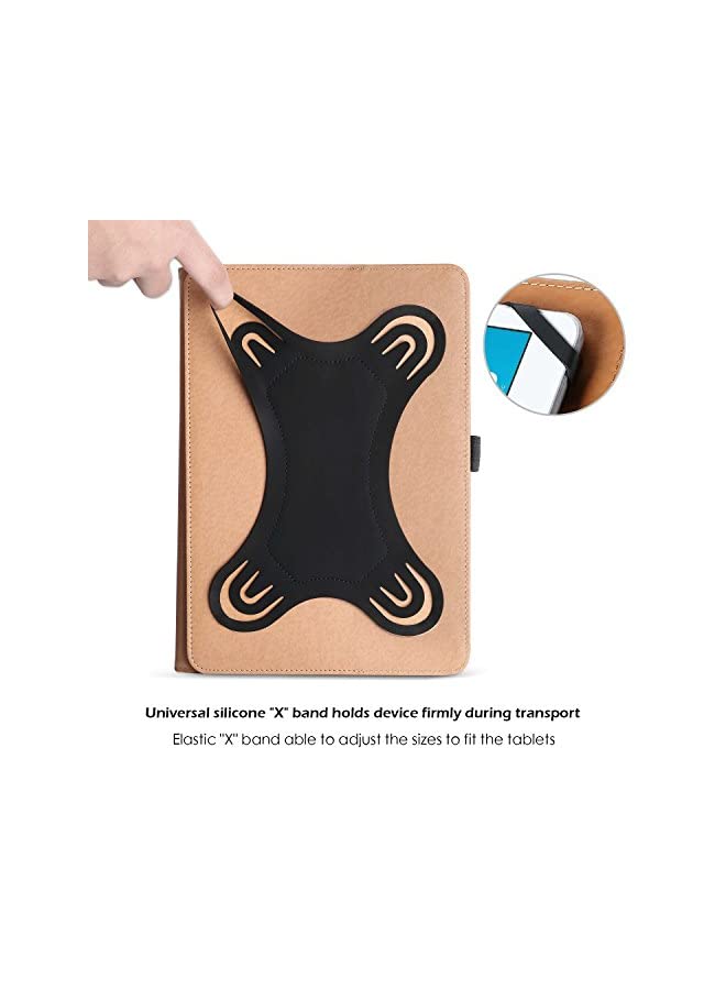 Procases ProCase Universal Case for 9-10 inch Tablet, Stand Folio Universal Tablet Case Protective Cover for 9" 10.1" Touchscreen Tablet, with Adjustable Fixing Band and Multiple Viewing Angles –Grey - Image 2