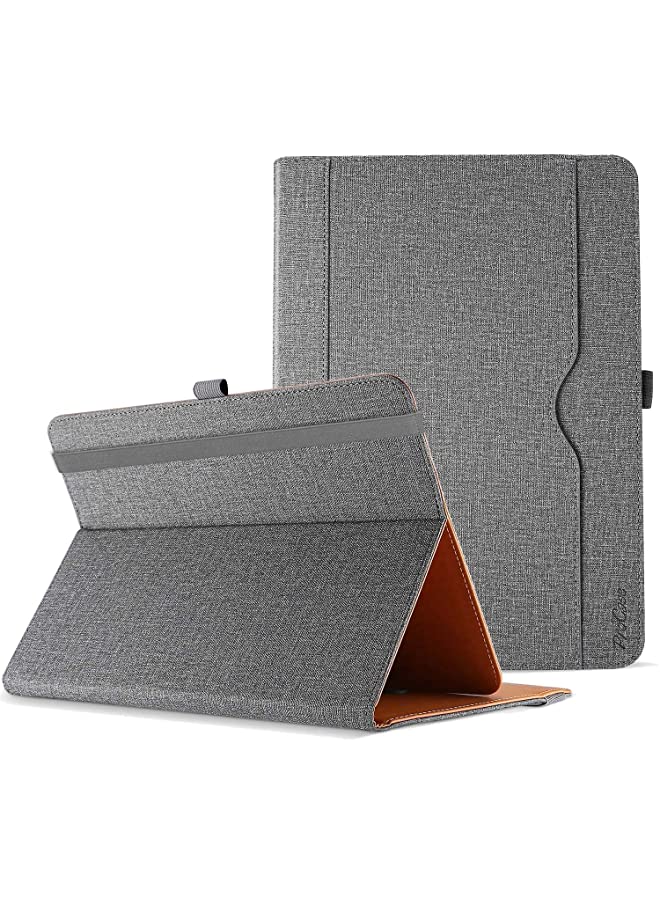 Procases ProCase Universal Case for 9-10 inch Tablet, Stand Folio Universal Tablet Case Protective Cover for 9" 10.1" Touchscreen Tablet, with Adjustable Fixing Band and Multiple Viewing Angles –Grey - Image 1
