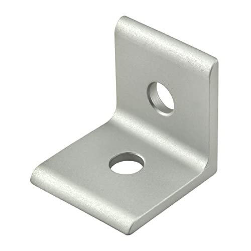 80/20 8020, 4108, 10 Series Aluminum LITE 2 Hole Inside Corner Bracket 90 Degree Angle Bracket for T Slot Extruded Extrusion 80/20 (10, Clear Anodize) - Image 2