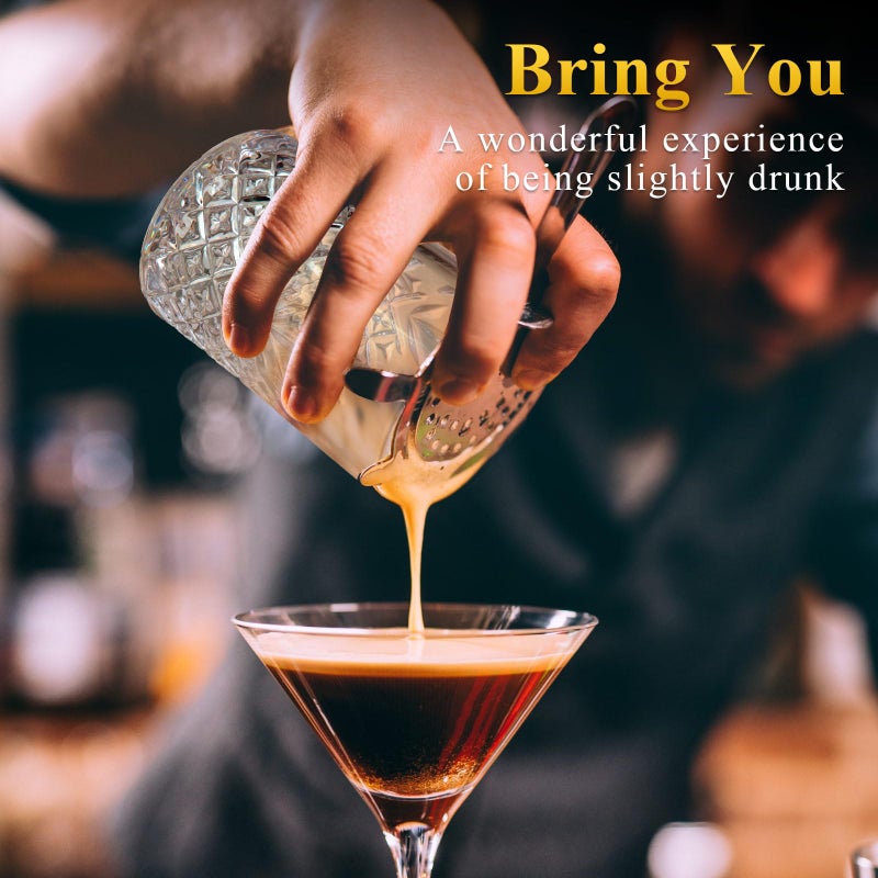 Inbagi 4 Pcs Cocktail Mixing Glass 23.67 oz Cocktail Shakers Stirring Glass Thick Bottom Crystal Glasses Stable Mixing Cups for Drinks Bartender Home Bar Accessories Tools - Image 5