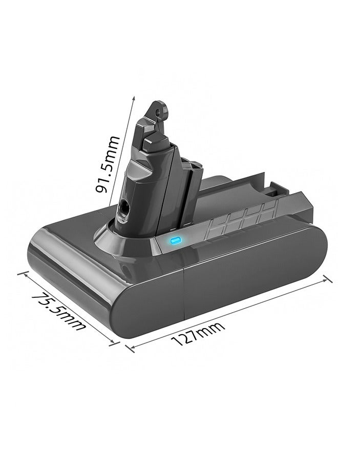 Captaintech 21.6V 3000mAh Replacement Battery For V6 Handheld Vacuum Cleaner With Sony Li-ion Battery Cells 0.5 kg 64.8 W Grey - Image 2