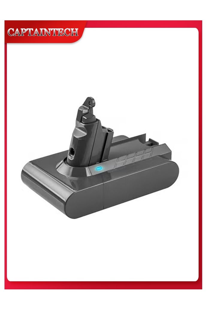 Captaintech 21.6V 3000mAh Replacement Battery For V6 Handheld Vacuum Cleaner With Sony Li-ion Battery Cells 0.5 kg 64.8 W Grey - Image 1