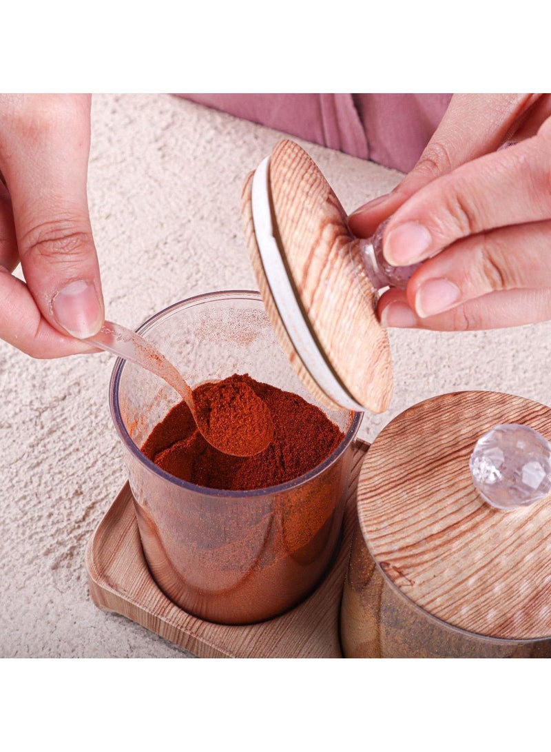 طقم توابل ميكس 10*1 👌🏻 ✏️طقم مكون من 10 قطع ✏️4 مقاس اكرلك ب أغطية مزودة جوان لمنع التسريب ألوان خشبية مميزة - Image 5