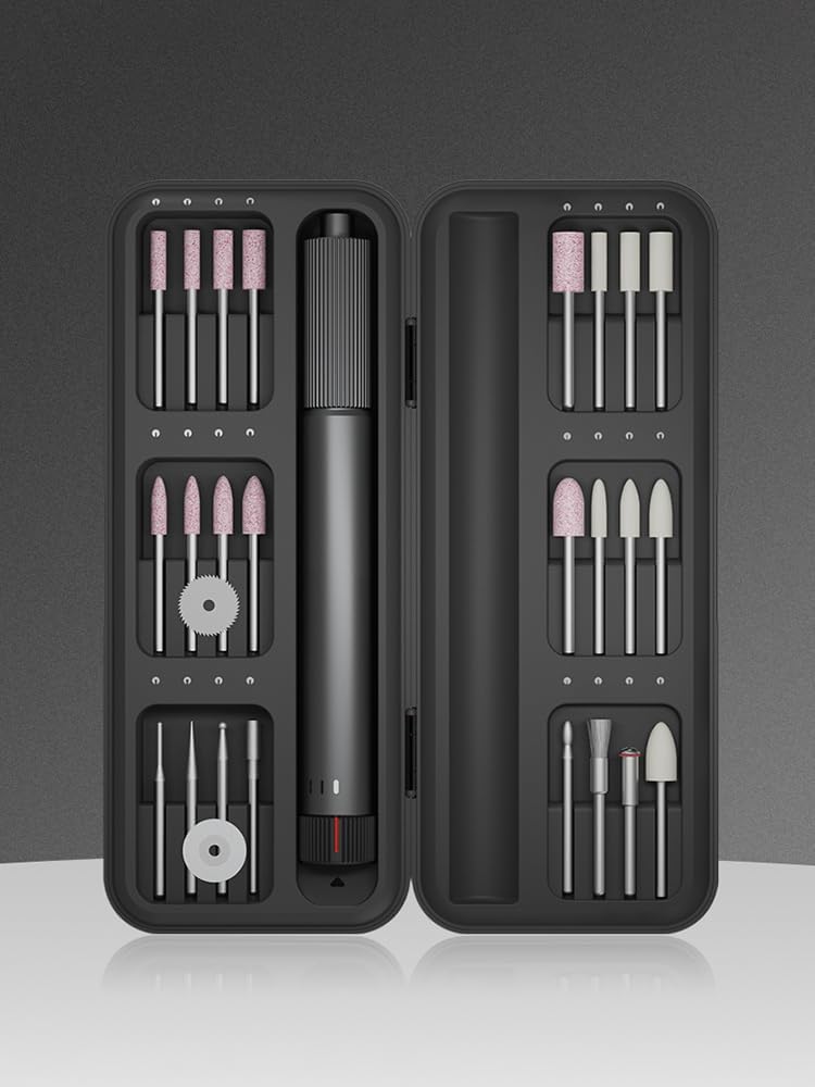 ATuMan Ep1 Electric Grinding Pen Adjustable Speed 10,000-19,000 Rpm, High-Precision Chuck, Wireless 1300Mah Battery, 20 Grinding Head Attachments, Storage Box Included - Image 2