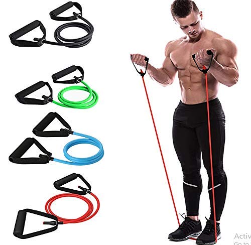 Inditradition Resistance Tube Exercise Bands for Stretching, Workout, and Toning (Multicolor, Rubber) - Image 5