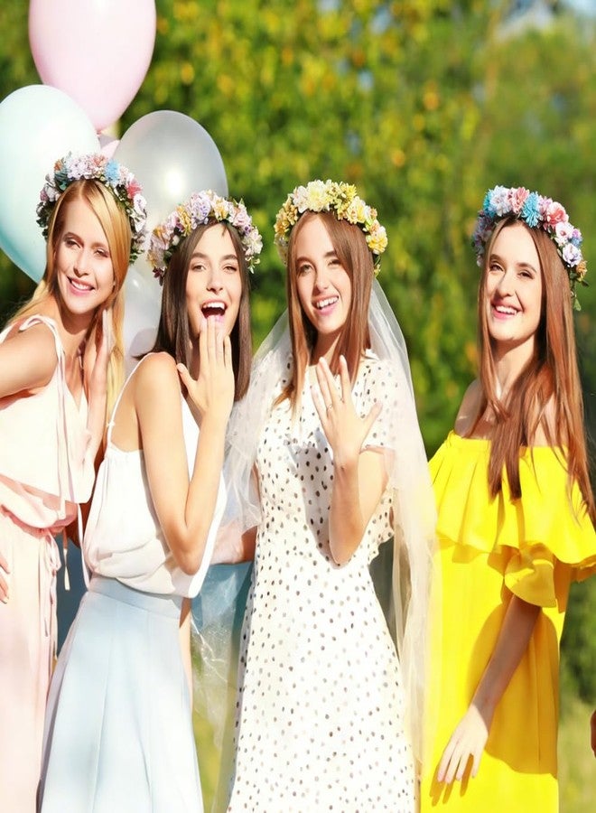 ACRNIGHEET Make Your Own Flower Crown Crafting Kit, Plum Blossom Series Flower Crown Kit, Can Make 16 Sets Wreath Headband and Bracelet Craft Kit, DIY Floral Crown Creative Gifts for Princess - Image 4