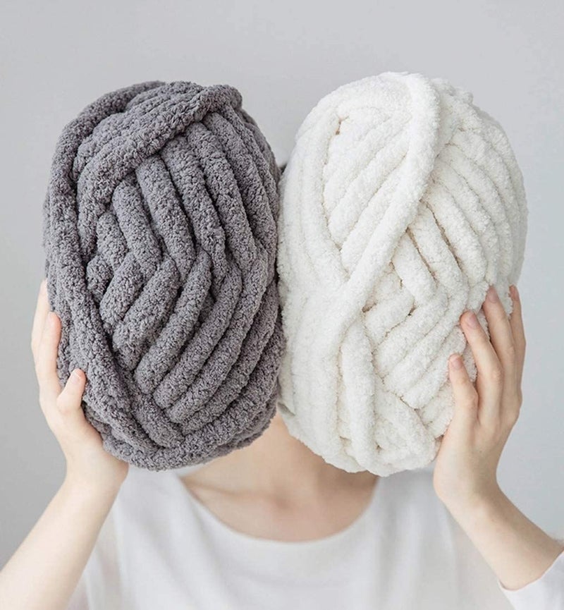 Zituop Chunky Knit Chenille Yarn for Hand Knitting Blankets, Super Soft Big Jumbo Blanket Yarn (Light Pink) - Image 4