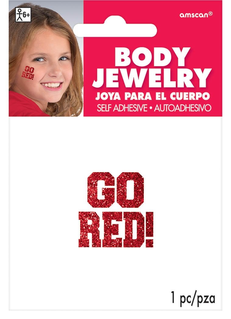 Amscan DesignWare Glitter Go Body Jewelry Red