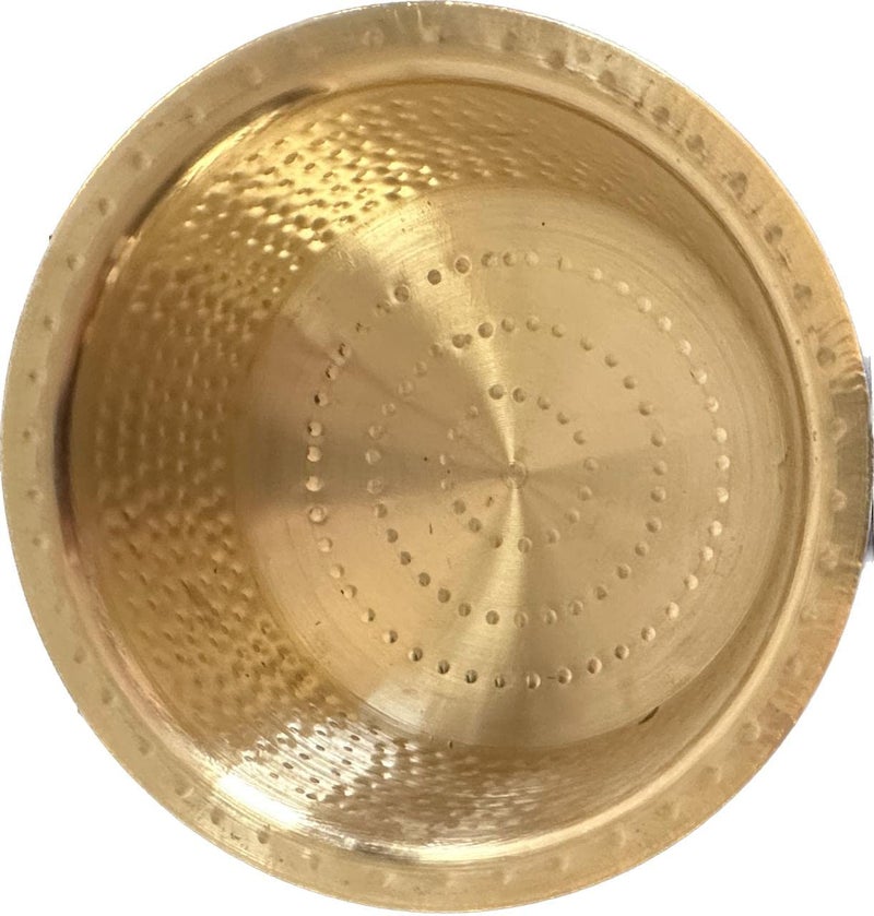 MUKE® Brass Hammered Patila, Brass Tope, Brass Cookware, Patila, Round Heavy Bottom Tapeli, Bhagona (4.5 Liter) - Image 2