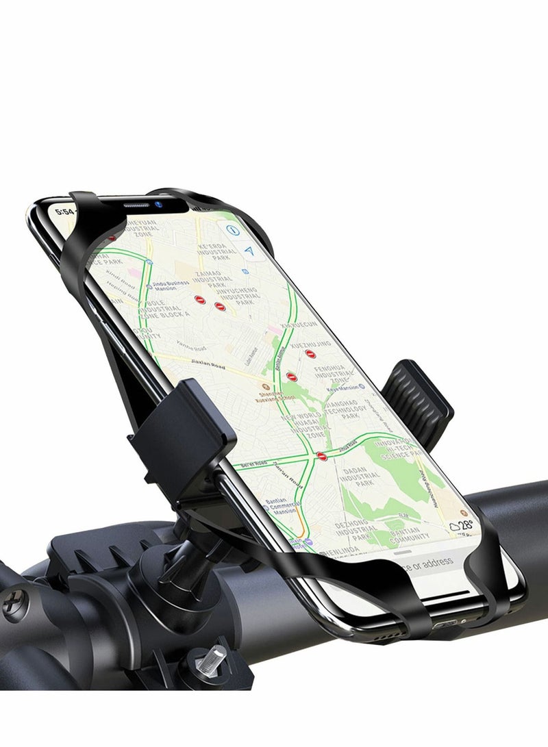 Captaintech Phone Holder Mount for Bike Universal Handlebar Motocycle Bicycle Cell Clamp Adjustable iPhone 11 Pro Max S9 S10 and 3.5" to 7" Smartphones  - Image 1