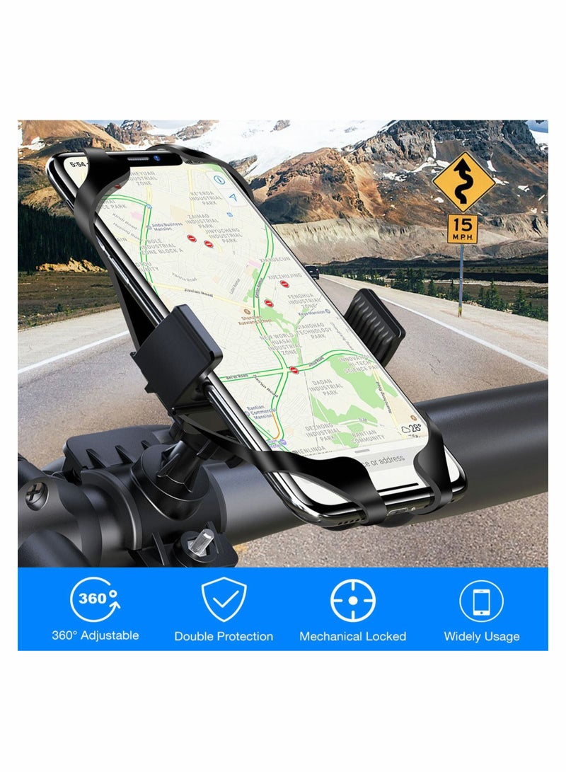 Captaintech Phone Holder Mount for Bike Universal Handlebar Motocycle Bicycle Cell Clamp Adjustable iPhone 11 Pro Max S9 S10 and 3.5" to 7" Smartphones  - Image 4