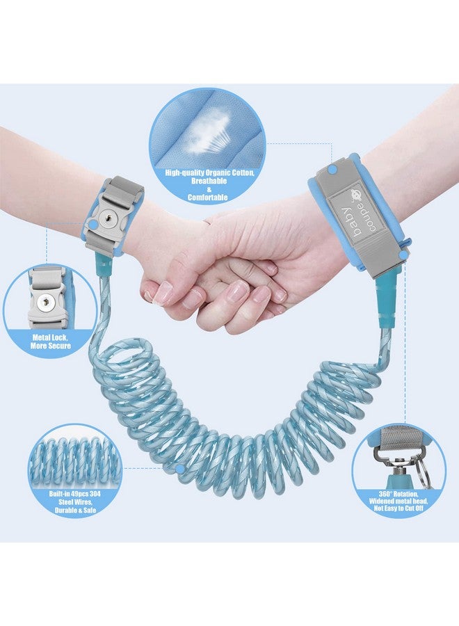 WSZCML Toddler Harness Walking Leash- Child Anti Lost Wrist Link - Child Safety Harness - Upgrade With Reflective(6.5Ft) - For Boys And Girls,Not Easy To Open Without Key (Blue) - Image 2