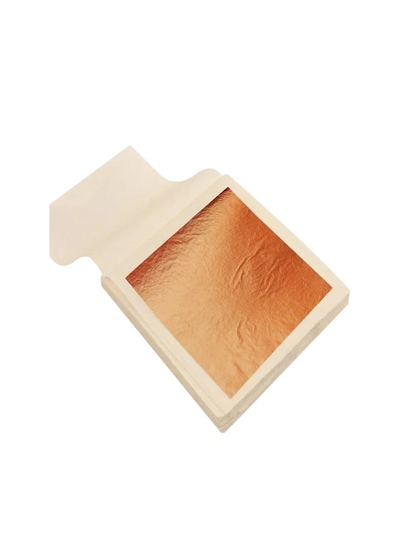 Smart 50pcs Resin Metallic Rose Gold Leaf Sheet Paper for Nails Decoration Craft Art - Image 2