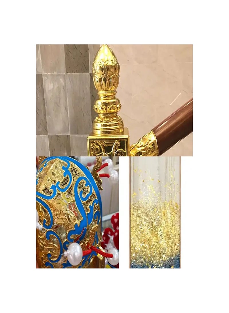 Smart 50pcs Resin Metallic Rose Gold Leaf Sheet Paper for Nails Decoration Craft Art - Image 4