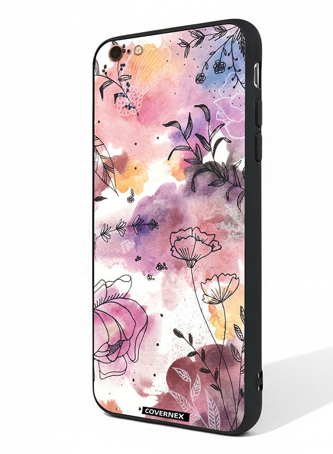 Covernex Apple iPhone 6 Plus Protective Case Cover Printed Featuring Soft Pastel Watecolor Wildflower - Image 1
