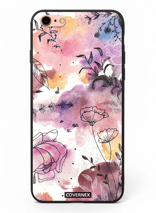 Covernex Apple iPhone 6 Plus Protective Case Cover Printed Featuring Soft Pastel Watecolor Wildflower - Image 2