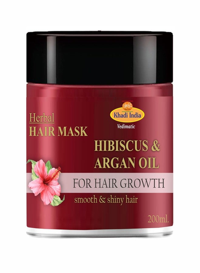 Khadi 100% Pure & Natural Hibiscus & Argan Oil Hair Mask For Smoothening Hair Sulphate & Paraben Free - 200ml. - Image 1