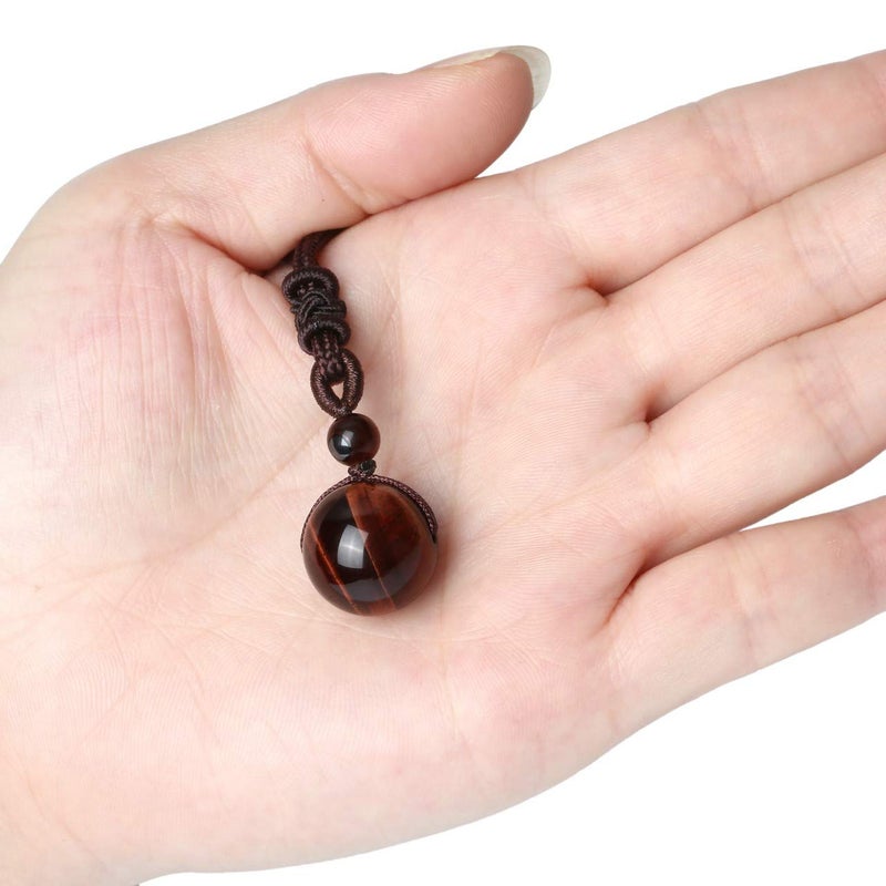 Jovivi 3pcs Healing Crystals Necklace Natural Tiger Eye Amethyst Lucky Blessing Protection Chakra Beads Stone Pendant for Women Men Adjustable - Image 4