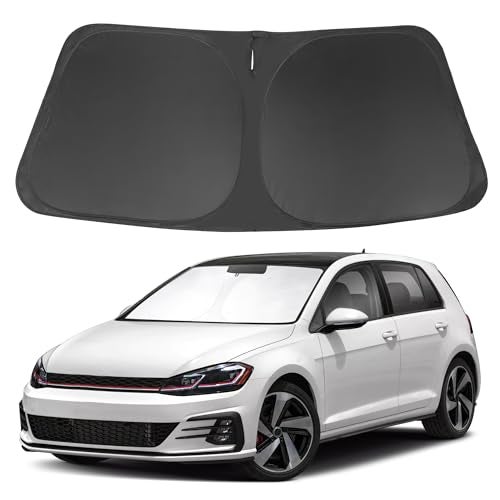 LHFLIVE Windshield SunSshade Compatible with 2015-2021 Volkswagen Golf GTI e-Golf VW Golf R 4 Door Hatchback Accessories Sunshade Sun Visor Protector Keeps Car Cool - Image 1