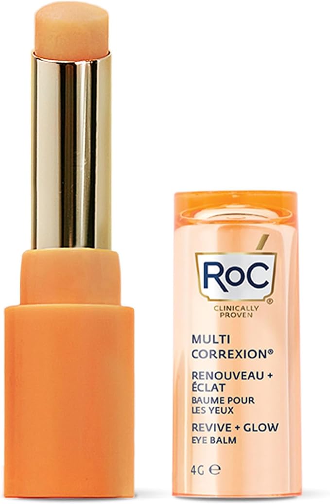 RoC Multi Correxion Revive Glow Eye Balm Vitamin C Peptide Formula Dark Circle Reduction Touchless Application Eye Cream 4g - Image 2
