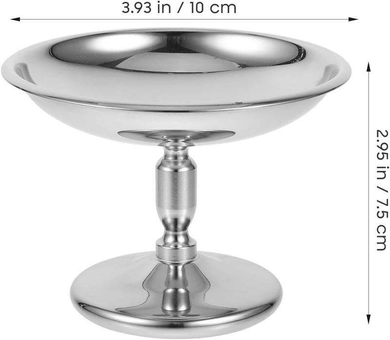 Cabilock Mini Dessert Bowls Small Ice Cream Cups High Base Dessert Cup Stainless Steel Footed Sundae Glasses Metal Dessert Plate Holder Party Favors for Candy Jelly Nuts Fruit Pudding - Image 4