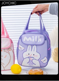 Joychic Cartoon Large Capacity Thermal Bento Bag Leakproof Flap Closure Zipper Lunch Bag for School Travel Outdoor Picnic  - Image 2