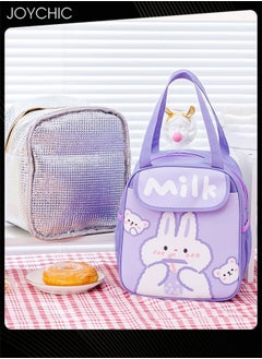 Joychic Cartoon Large Capacity Thermal Bento Bag Leakproof Flap Closure Zipper Lunch Bag for School Travel Outdoor Picnic  - Image 3
