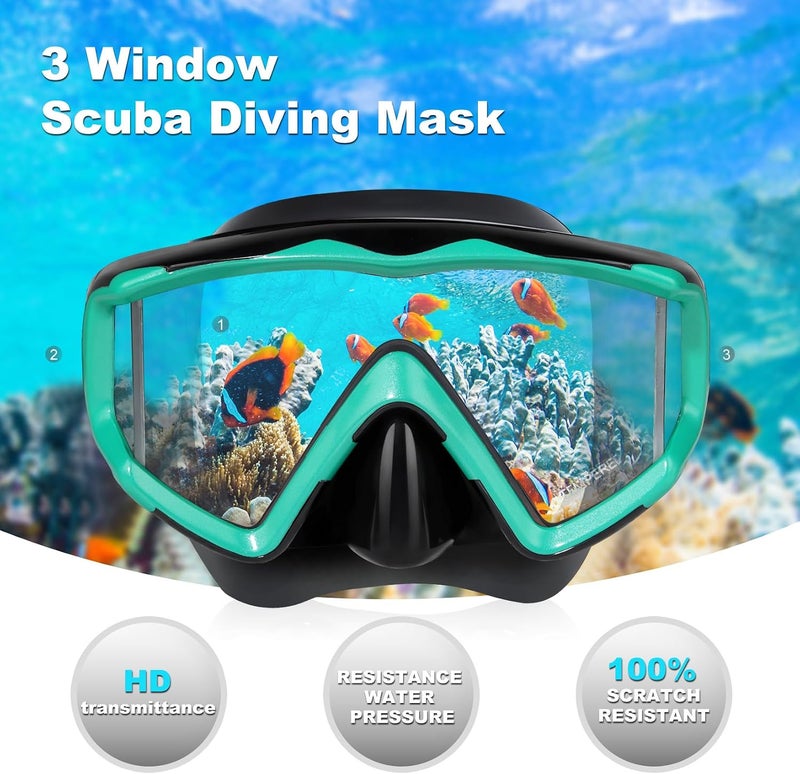 EXP VISION Schnorchelset Schnorchelausrstung fr Erwachsene, Professionelle Anti-Beschlag-Schnorchelmaske, Trockenschnorchel Tauchmaske fr Freitauchen,Schnorcheln,Schwimmen - Image 2