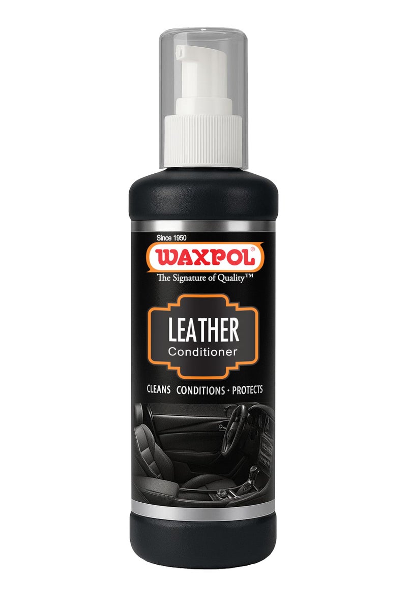 Waxpol Leather Conditioner Cleans, Softens,Moisturises & Preserves Leather use on Jacket, Handbag, Wallet, Belt, Sofa, Car Seats 200ml - Image 1