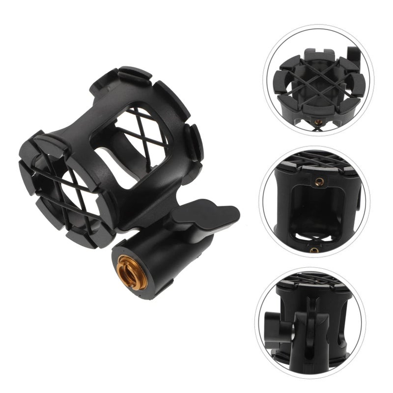 Adjustable Desktop Microphone Stand Honeycomb Shockproof Anti Vibration Clip Black - Image 4