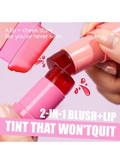 Vibely Blush Lip Stick - Jelly Lip & Cheek Tint Blush Cream,Fruit Jelly Blush and Lip Tint Stick #01  - Image 3
