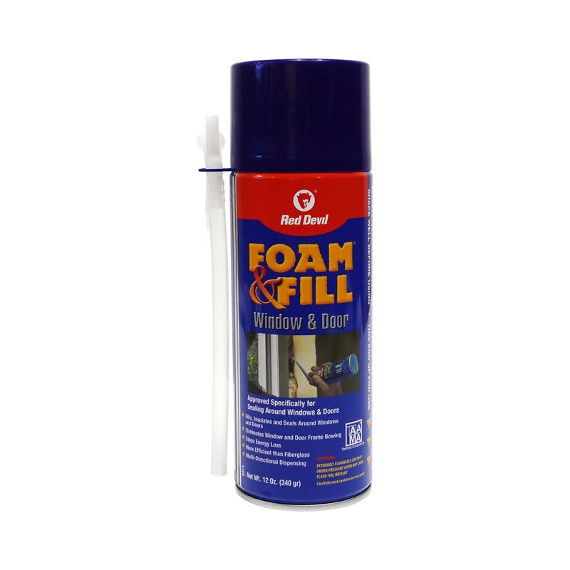 Red Devil 0914 Foam & Fill Window & Door Polyurethane Foam Sealant  12 Oz  Off White  Pack Of 1 - Image 1