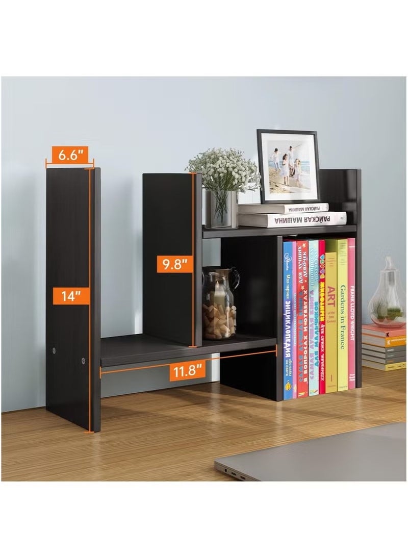 بيوينتي الخشب القابل للضبط سطح المكتب الصغير رف الكتب - Image 4