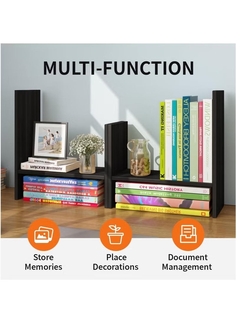 بيوينتي الخشب القابل للضبط سطح المكتب الصغير رف الكتب - Image 3