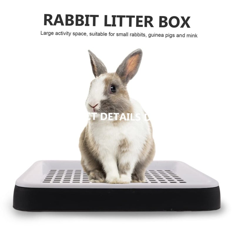 Rabbit Litter Box Leakproof Bunny Toilet Tray Grey for Indoor Guinea Pigs Hamsters Chinchillas - Image 5