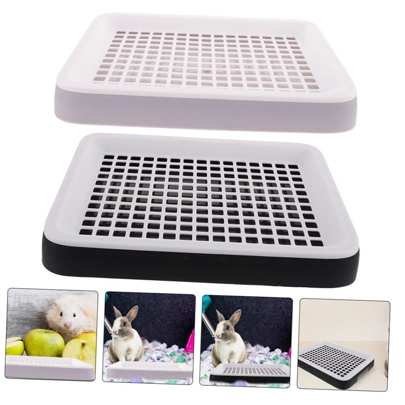 Rabbit Litter Box Leakproof Bunny Toilet Tray Grey for Indoor Guinea Pigs Hamsters Chinchillas - Image 4