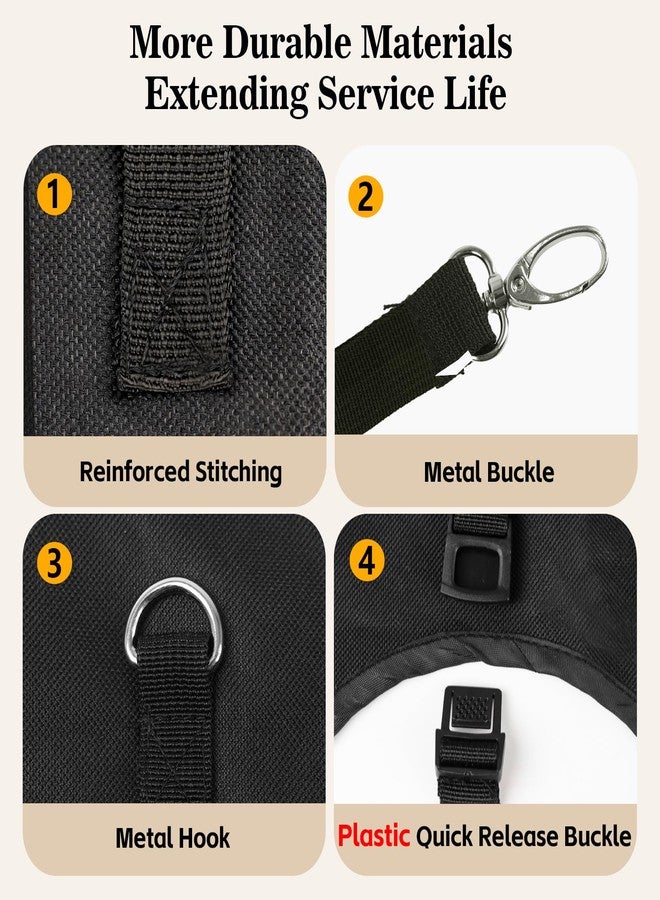 NVAAV Hay Bag Hanging Goat Feeder, 27.5" x 17.5" x 9.8", Plastic Release Buckle and Adjustable Strap, 800D Oxford Cloth Slow Feeder for Sheeps, Small Horses - Adjustable Hanging & Waterproof Lining - Image 4