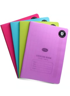 Navneet 4-Piece 200-Page A5 Single Line Exercise Book With PVC Cover Multicolour  - Image 1