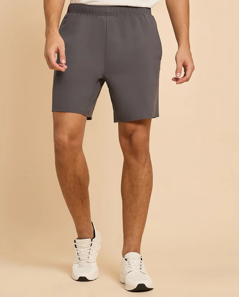 أر أند بي Logo Detail Active Shorts with Elastic Waist