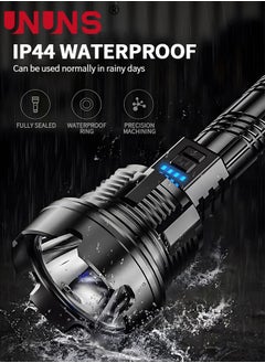UNUNS USB Rechargeable Led Flashlight, 50000 Lumens Super Bright High Lumens, 3 Modes, IPX6 Waterproof, Tactical Flash Light  - Image 5