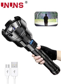 UNUNS USB Rechargeable Led Flashlight, 50000 Lumens Super Bright High Lumens, 3 Modes, IPX6 Waterproof, Tactical Flash Light  - Image 1