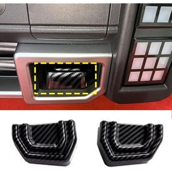 CARBON FIBER FRONT BUMPER HOOK COVER & ROOF TRAVEL RACK TRIM FRAME, COMPATIBLE FOR JETOUR T2 2023-2024, T2 JETOUR ACCESSORIES - Image 2