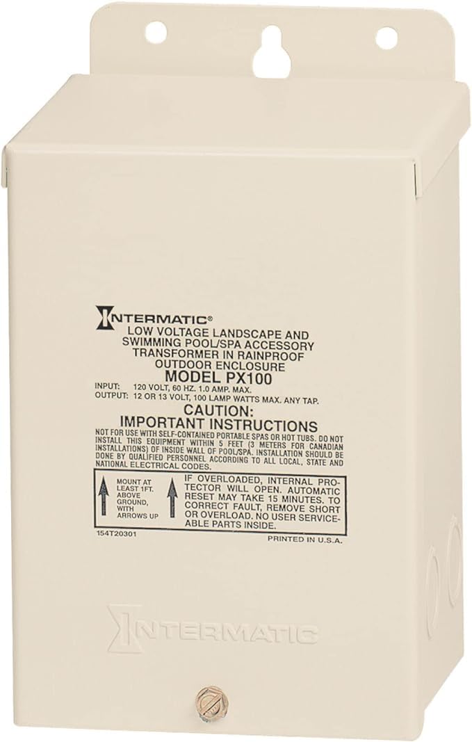 Intermatic Intermatic PX100 Pool Light 100-Watt Safety Transformer, Beige  - Image 1