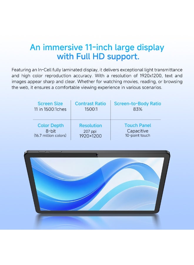 Philips T7310 Tablet 2025 11 inch Android 16 Unisoc T616 8GB RAM 128GB WiFi - Image 3