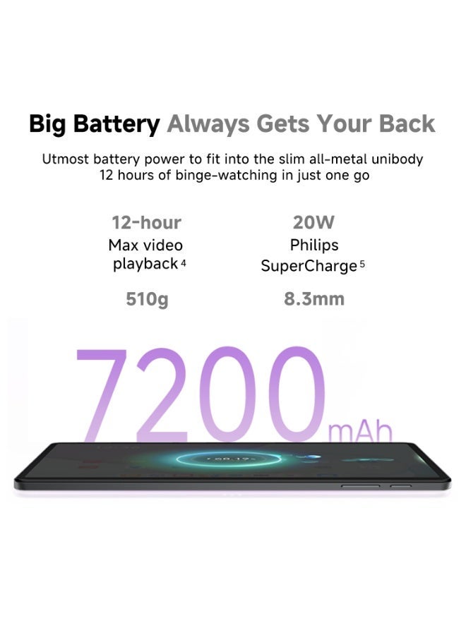 Philips Android Tablet 11-inch Philips T7310, 8GB RAM + 128GB ROM, 1TB Expandable, Octa-Core T616, 7200mAh Battery, HD Eye Protection Display, WiFi 6, Dual Cameras, Android 16, Gemini AI (T7310-WIFI) - Image 5